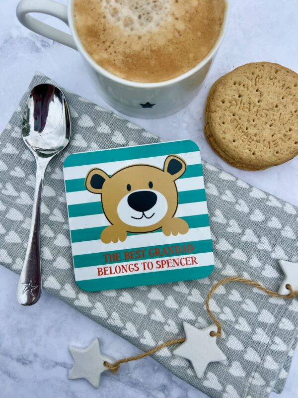 The Best Grandad Personalised Coaster - Image 2