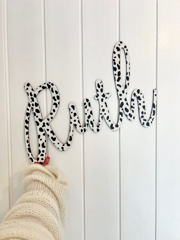 Wooden Name DALMATIAN PRINT Sign - Image 3