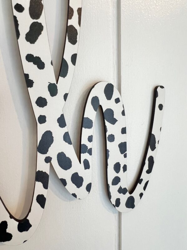Wooden Name DALMATIAN PRINT Sign - Image 2