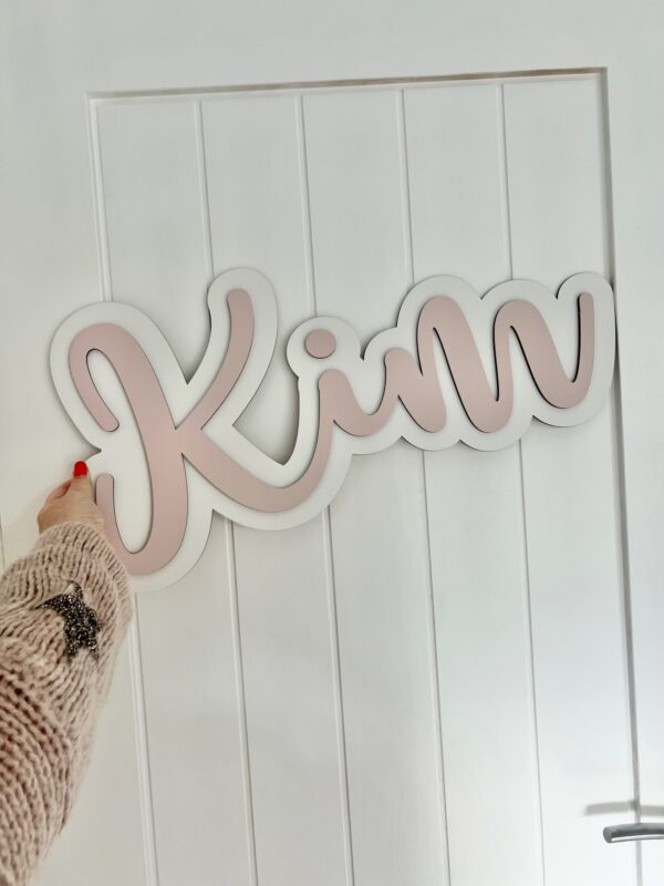 Custom Wooden Bubble Name Sign DOUBLE LAYERD - Baby Name Sign - Image 9