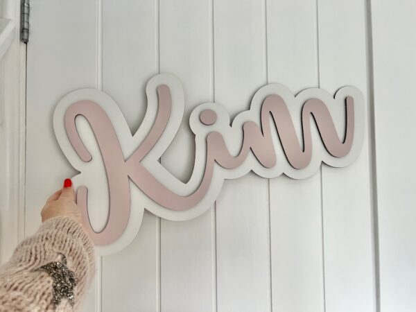 Custom Wooden Bubble Name Sign DOUBLE LAYERD - Baby Name Sign - Image 6