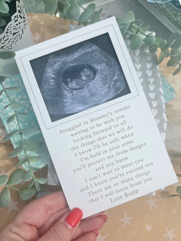 Daddy To Be Safe In Your Arms Magnet Scan Frame (WH) - Image 2