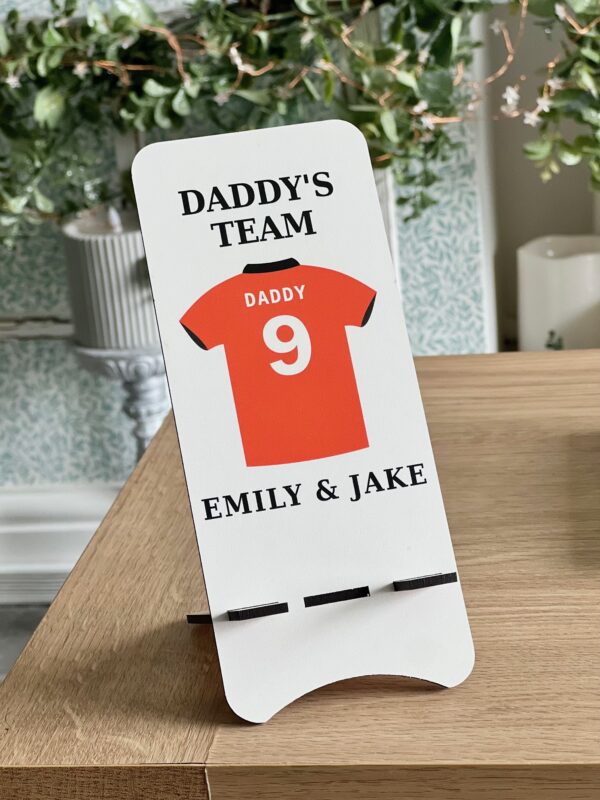 Personalised Football Shirt Mobile Phone Stand (Various Colours Available) PR - Image 8