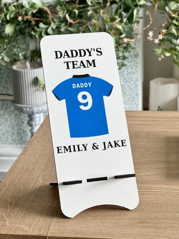 Personalised Football Shirt Mobile Phone Stand (Various Colours Available) PR - Image 7