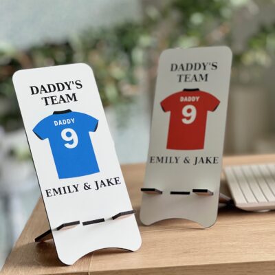 Personalised Football Shirt Mobile Phone Stand (Various Colours Available)