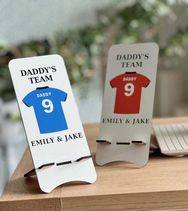 Personalised Football Shirt Mobile Phone Stand (Various Colours Available) PR