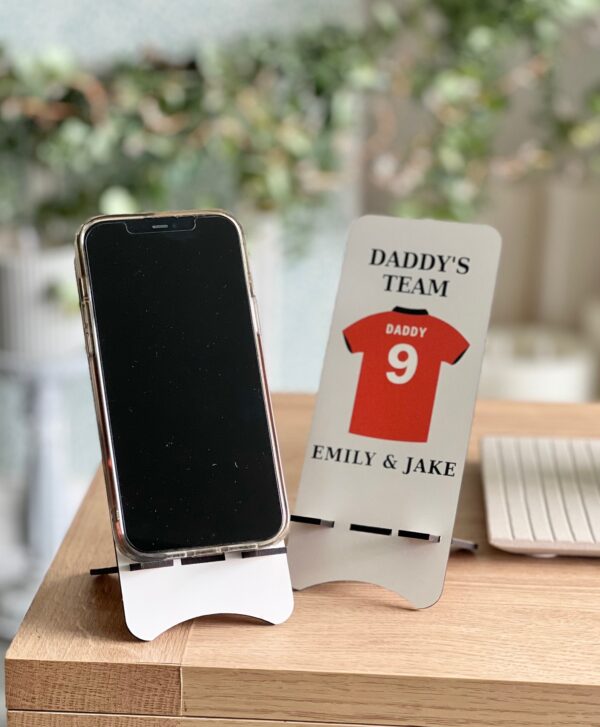 Personalised Football Shirt Mobile Phone Stand (Various Colours Available) PR - Image 2