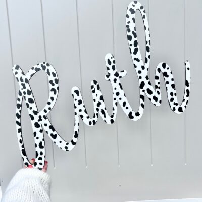 Wooden Name DALMATIAN PRINT Sign