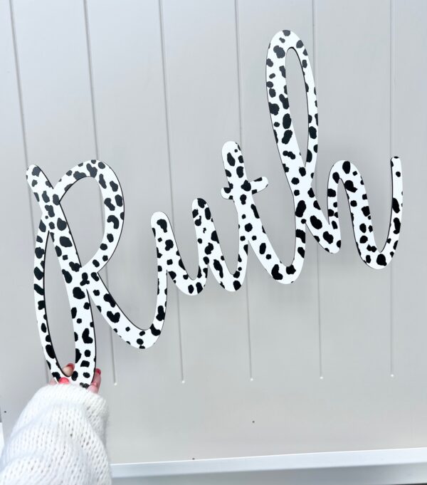 Wooden Name DALMATIAN PRINT Sign