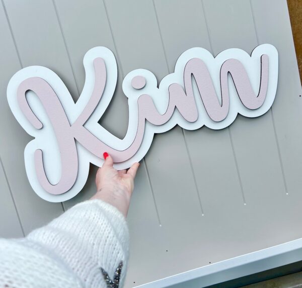 Custom Wooden Bubble Name Sign DOUBLE LAYERD - Baby Name Sign - Image 8