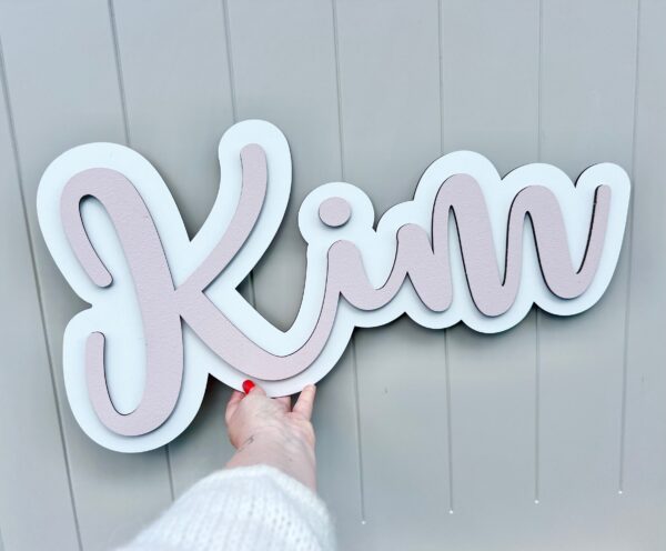Custom Wooden Bubble Name Sign DOUBLE LAYERD - Baby Name Sign - Image 7