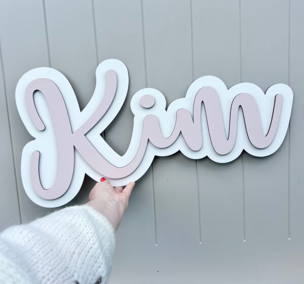 Custom Wooden Bubble Name Sign DOUBLE LAYERD - Baby Name Sign - Image 5
