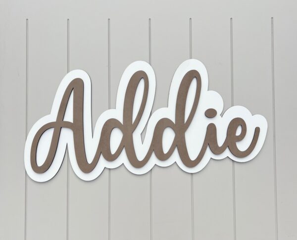 Custom Wooden Bubble Name Sign DOUBLE LAYERD - Baby Name Sign - Image 2