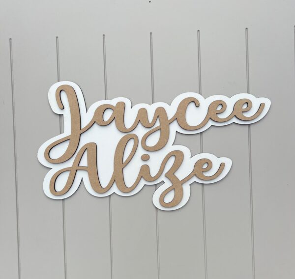 Custom Wooden Bubble Name Sign DOUBLE LAYERD - Baby Name Sign - Image 4