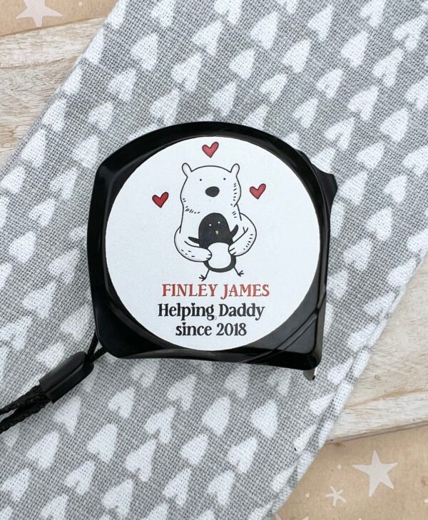 Helping Daddy (Grandad) Since Personalised Tape Measure - Image 2