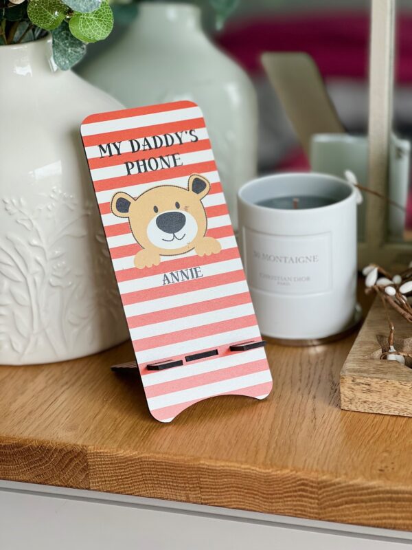 My Daddy's Phone Bear Mobile Phone Stand (PR) - Image 2