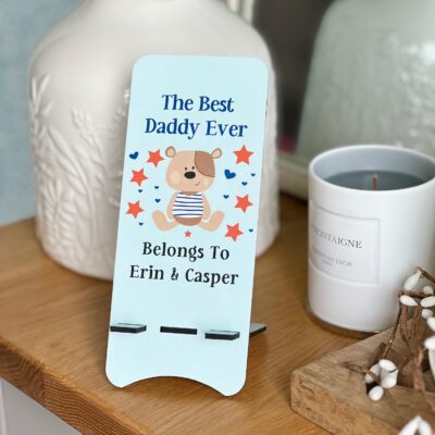 Best Daddy (Grandad) Teddy Bear Mobile Phone Stand (PR)