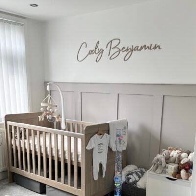 EXTRA LARGE 80cm Decorative Wooden Sign in SCRIBBLE Font