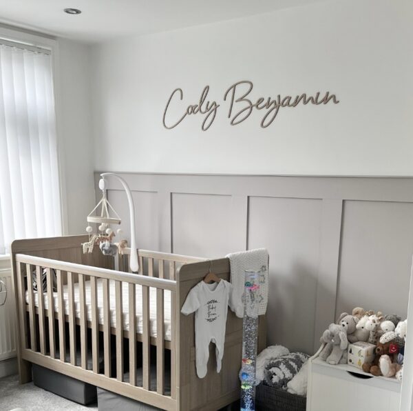 EXTRA LARGE 80cm Decorative Wooden Sign in SCRIBBLE Font