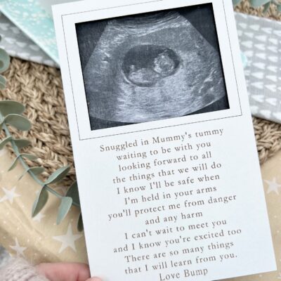 Daddy To Be Safe In Your Arms Magnet Scan Frame (WH)