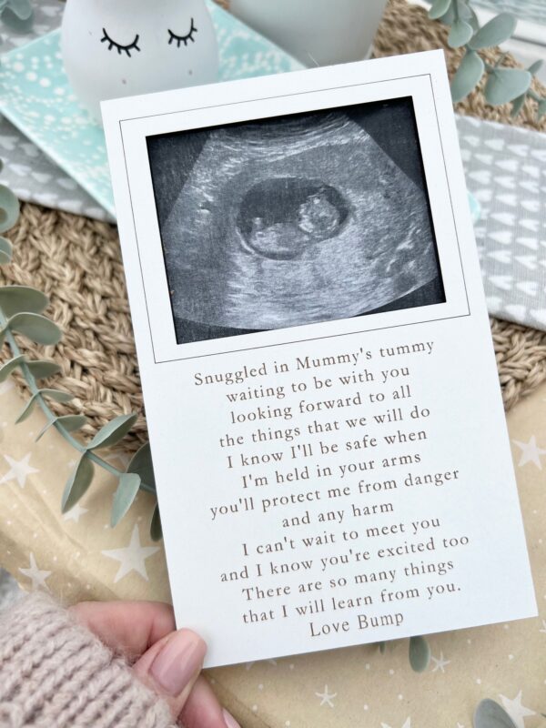 Daddy To Be Safe In Your Arms Magnet Scan Frame (WH)