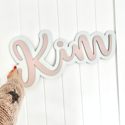 Custom Wooden Bubble Name Sign DOUBLE LAYERD - Baby Name Sign