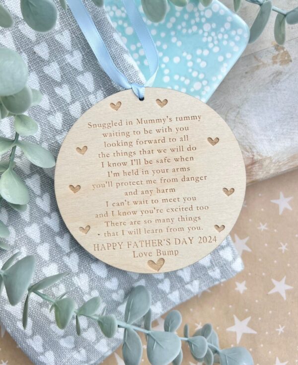 FATHER'S DAY 2025 Daddy To Be Grandparent To Be Poem Plaque - Image 2