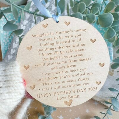 FATHER'S DAY Daddy To Be Grandparent To Be Poem Plaque