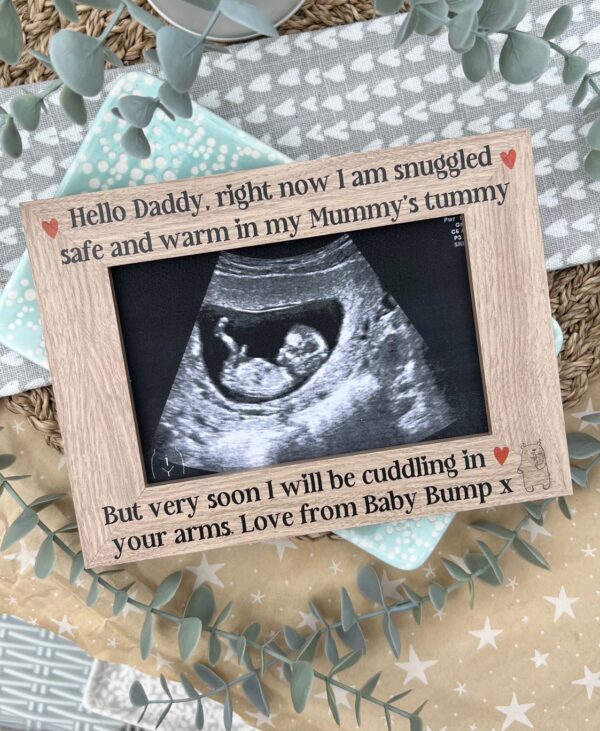 My Daddy Cuddling In Your Arms Baby Scan Frame (PR)