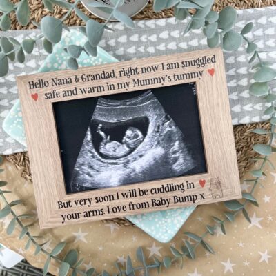 My Grandparents Cuddling In Your Arms Baby Scan Frame (PR)