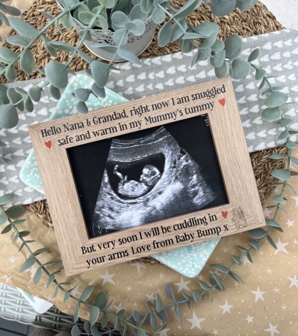 My Grandparents Cuddling In Your Arms Baby Scan Frame (PR) - Image 2