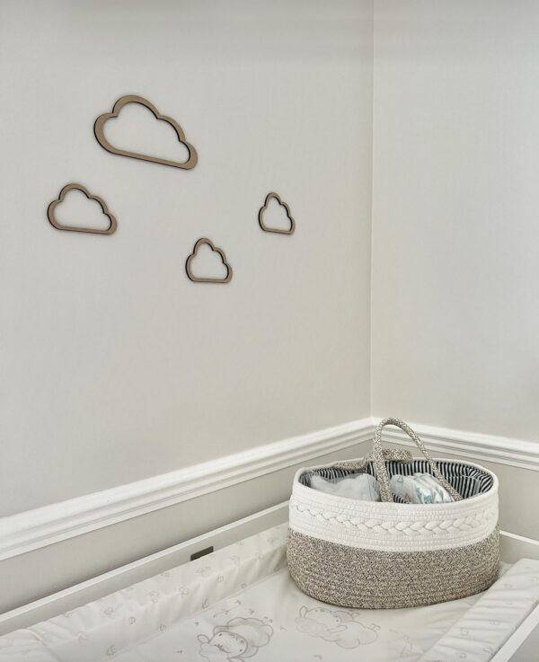 Wooden Name Sign & Clouds - SCRIBBLE FONT - Image 3