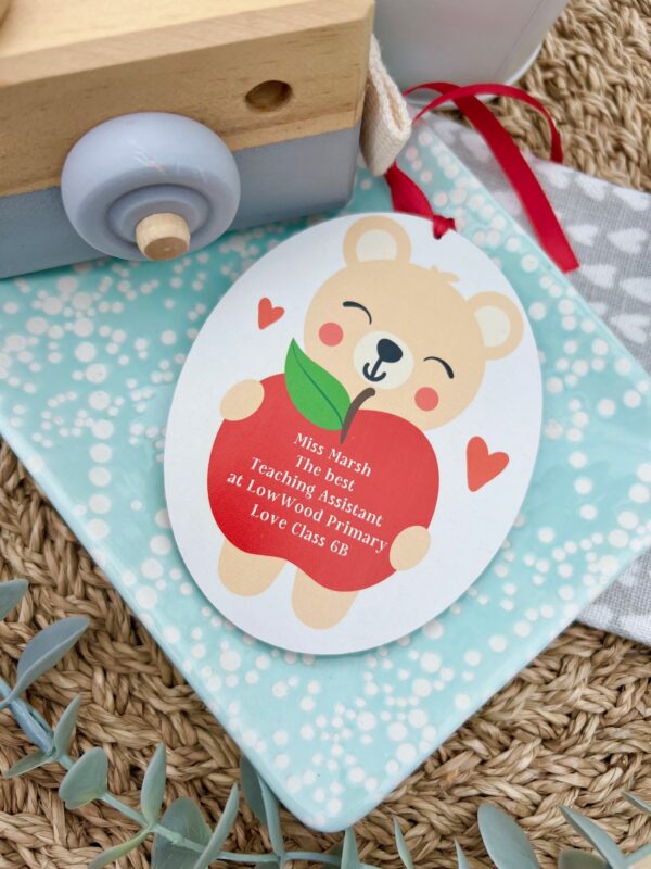 The Best Teaching Assistant or Teacher Apple Bear Sign (PR) - Image 2