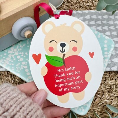 An Important Part Of My Story Apple Bear Sign (PR)