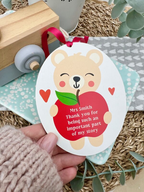 An Important Part Of My Story Apple Bear Sign (PR)