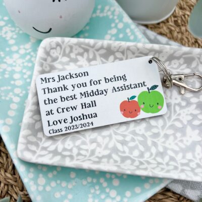 Personalised The Best Midday Assistant At Our School 2025 (Nursery) Keyring (PR)