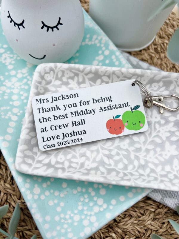 Personalised The Best Midday Assistant At Our School 2025 (Nursery) Keyring (PR)