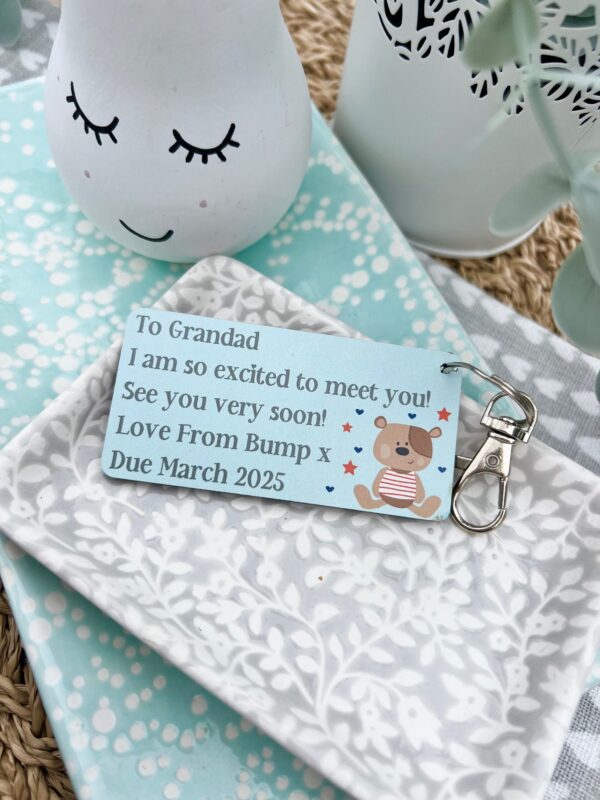 Grandad Excited To Meet You Bear Keyring (PR) - Image 2