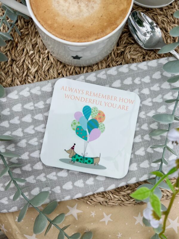 How Wonderful You Are Sausage Dog Coaster - Image 2