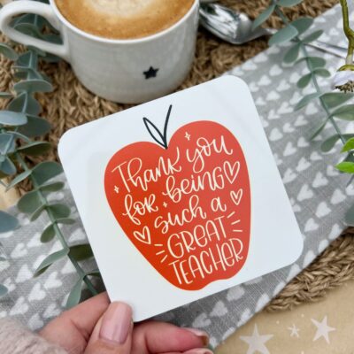 Thank You Great Teacher Apple Coaster
