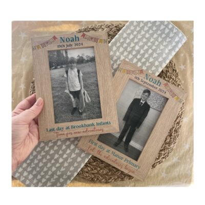 Last Day At School & First Day At School 2025 Set Personalised Photos Frame (PR)