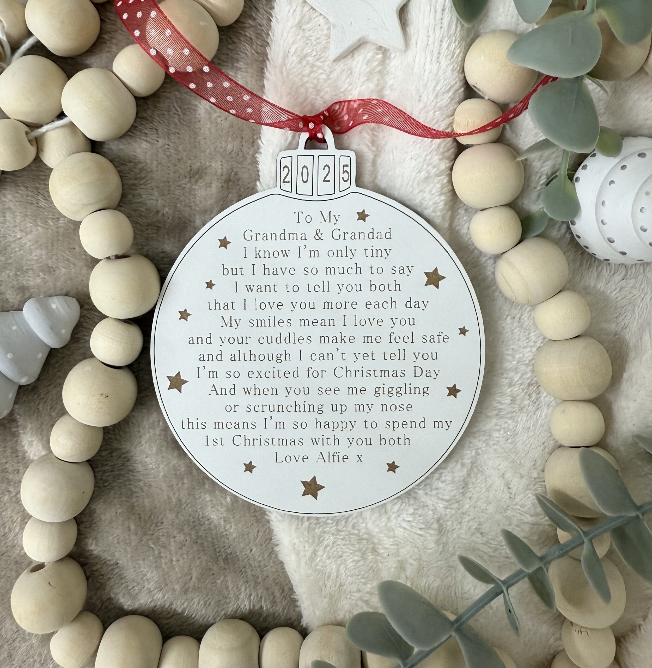 Grandparents My First Christmas With You 2025 Decoration 1st Christmas (WH) 2