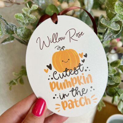 Cutest Pumpkin In The Patch Personalised Halloween Decoration - First Halloween (PR)