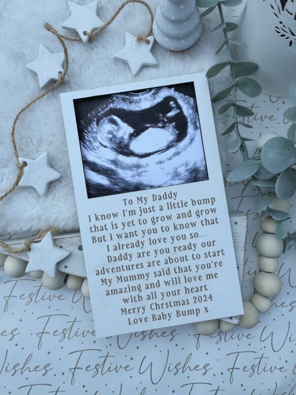 Christmas Wishes Daddy To Be Magnet Scan Frame Decoration (WH) - Image 4