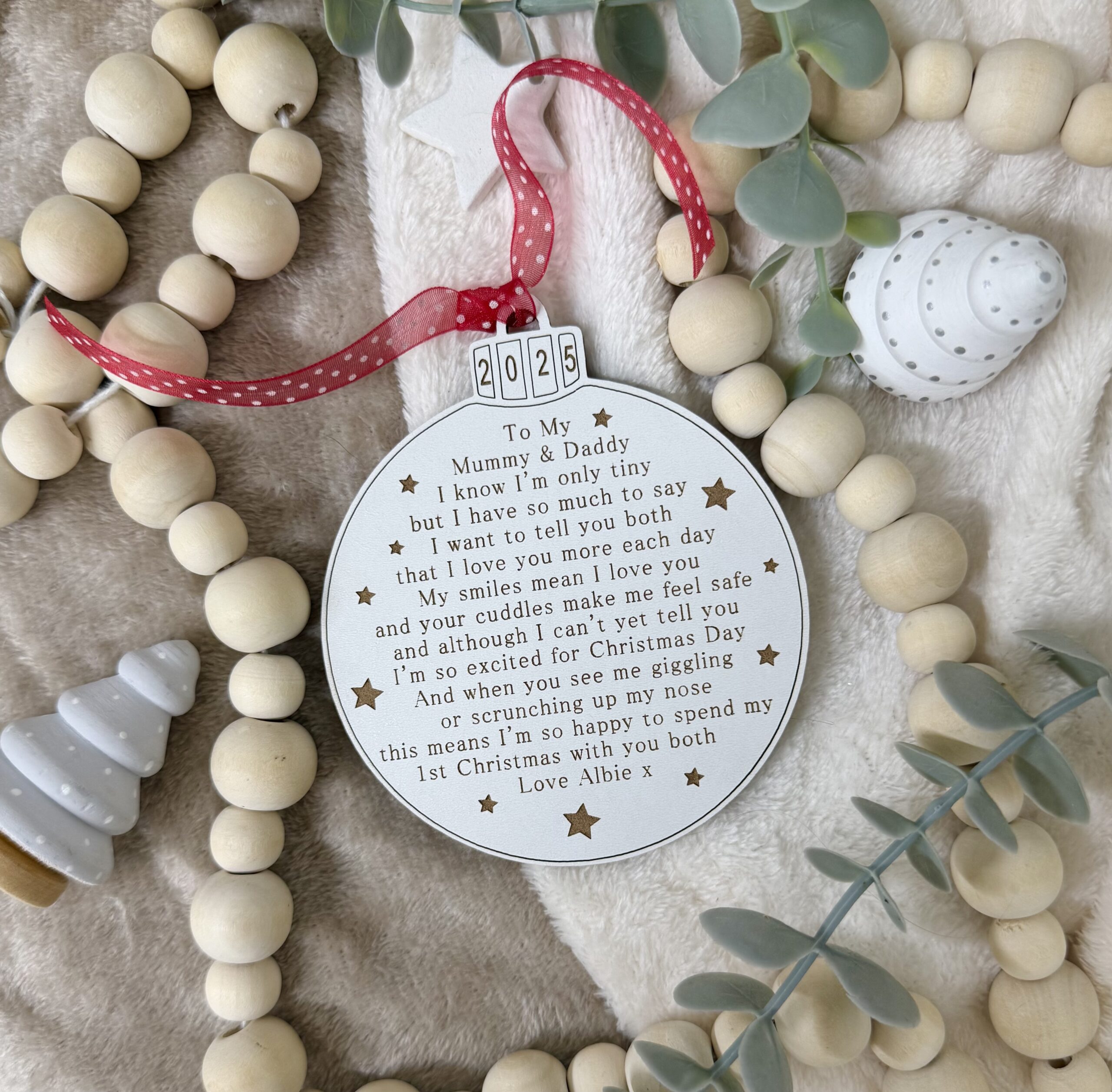 Mummy & Daddy My First Christmas With You Decoration 2