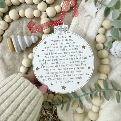 Mummy & Daddy My First Christmas With You Decoration