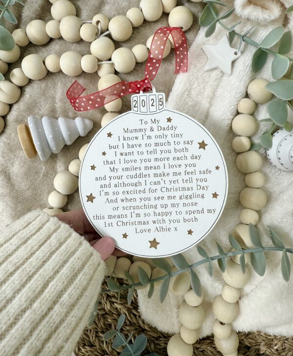 Mummy & Daddy My First Christmas With You Decoration