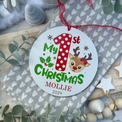It's My 1st Christmas 2025 Personalised Christmas Ornament (PR)