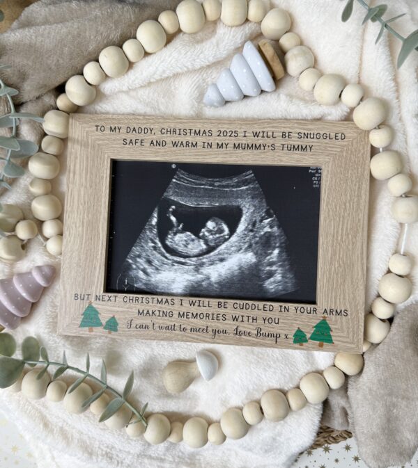 Christmas Tree Daddy To Be Baby Ultra Sound Scan Photo Frame 3