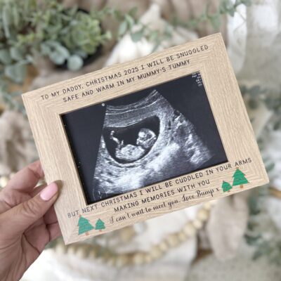 Christmas Tree Daddy To Be Baby Ultra Sound Scan Photo Frame